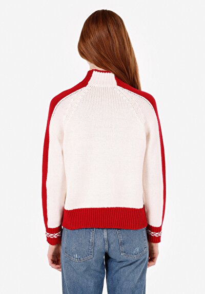 Image de Pull Ecru Regular Fit Manches Longues Femme