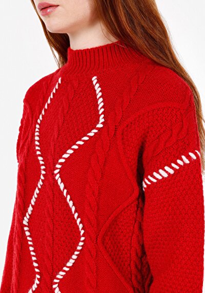 Image de Pull Rouge Regular Fit Manches Longues  Femme