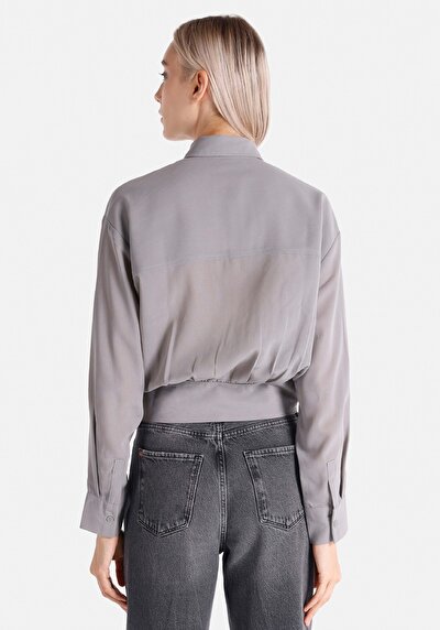 Image de Chemise À Manches Longues Gris Regular Fit Femme