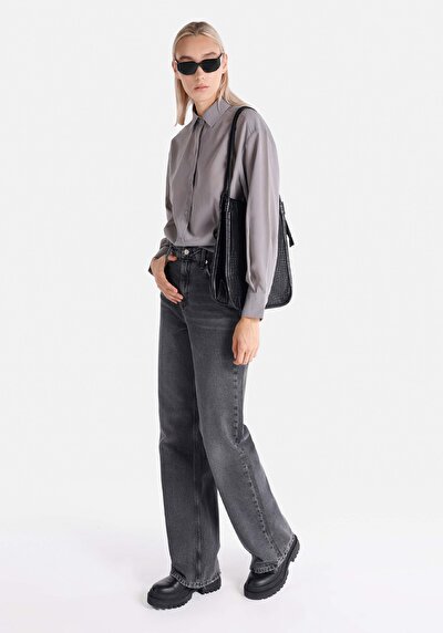 Image de Chemise À Manches Longues Gris Regular Fit   Femme