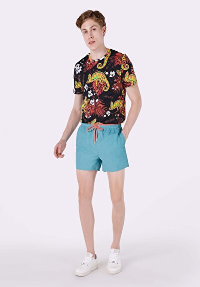 Image de Short De Bain Bleu Slim Fit  Homme