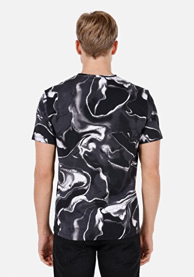Image de T-shirt À Manches Courtes Noir Regular Fit Batik Homme
