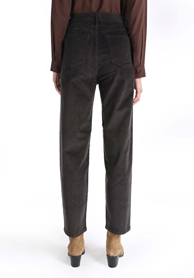 Image de Pantalon Anthracite Wide Leg En Regular Fit Femme