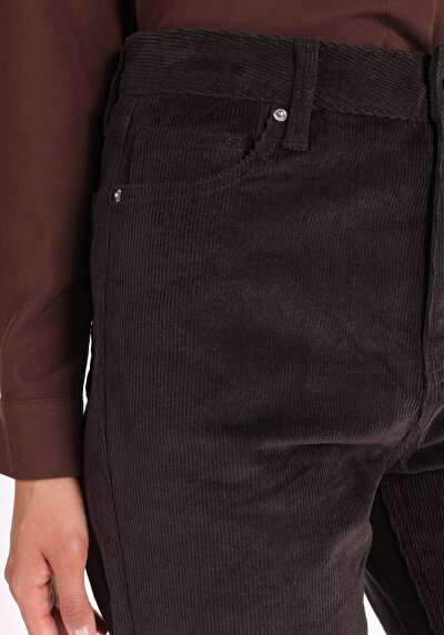 Image de Pantalon Anthracite Wide Leg  En  Regular Fit Femme