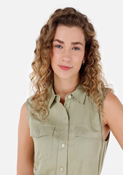Image de Robe Vert Slim Fit Femme