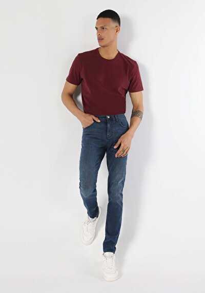 Afficher les détails de 040 Alex Pantalon Bleu   En  Skinny Fit Homme