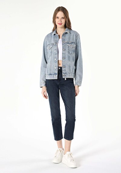 Afficher les détails de Veste De Blazer Bleu Regular Fit   Femme