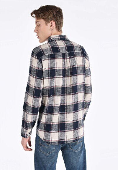 Image de Chemise À Manches Longues Marine Homme