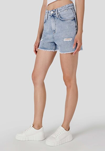 Afficher les détails de Short Bleu Regular Fit Femme