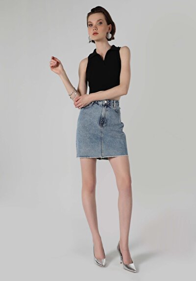 Image de Jupe Bleu Slim Fit    Femme