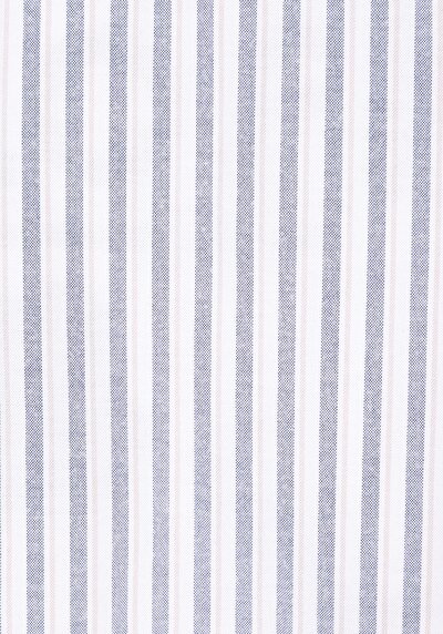 Image de Chemise À Manches Longues Bleu Slim Fit Rayé Popeline Homme