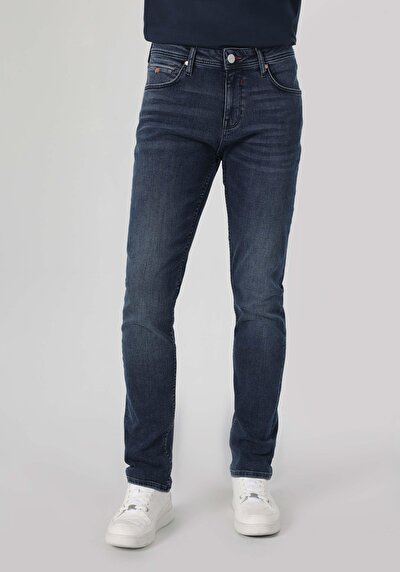 Image de 044 Karl Pantalon Bleu   En  Straight Fit Homme