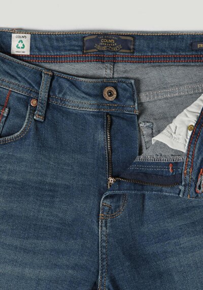 Afficher les détails de Short Bleu Foncé Straight Fit Homme