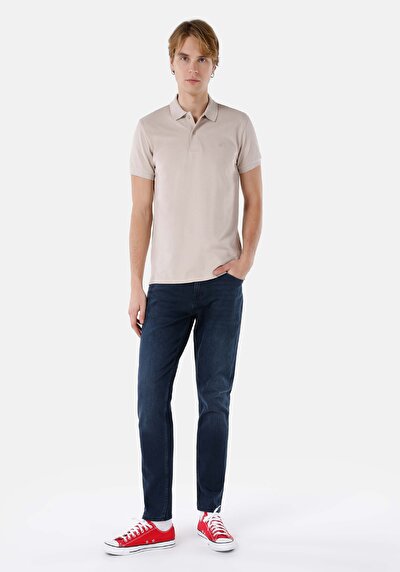 Image de 067 Jack Pantalon En Jean Bleu Foncé Tapered Leg Medium Rise Regular Fit Homme