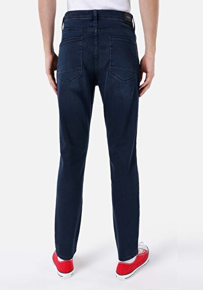 Image de 067 Jack Pantalon En Jean Bleu Foncé Tapered Leg Medium Rise Regular Fit Homme