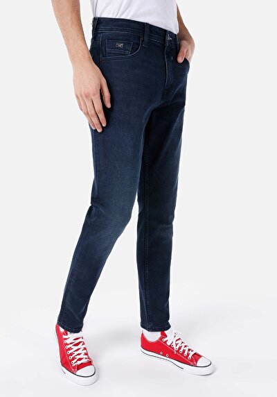 Image de 067 Jack Pantalon En Jean Bleu Foncé Tapered Leg Medium Rise Regular Fit Homme