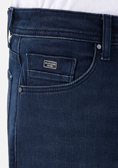 Image de 067 Jack Pantalon En Jean Bleu Foncé Tapered Leg Medium Rise Regular Fit Homme