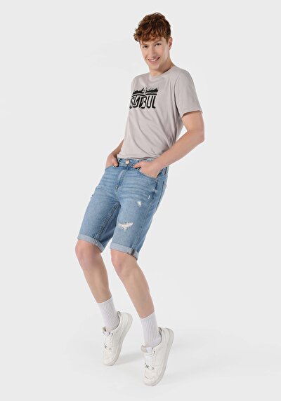 Afficher les détails de Short Bleu Regular Fit Homme