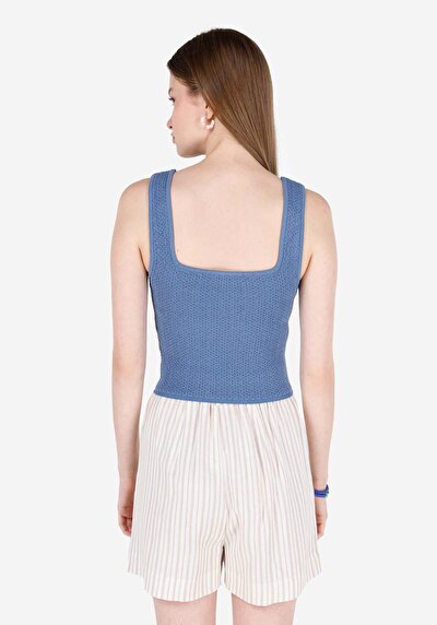 Image de Tricot Bleu Slim Fit Femme