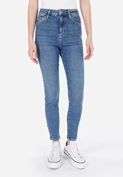 Afficher les détails de 760 Diana Pantalon Bleu   En  Skinny Fit Femme