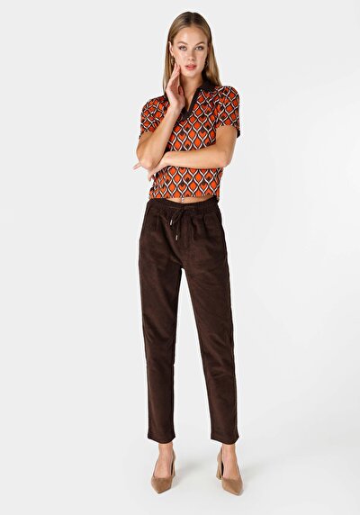 Afficher les détails de Pantalon Marron   En   Femme