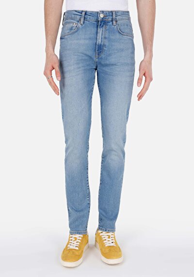 Afficher les détails de 035 Ryan Pantalon Bleu   En  Skinny Fit Homme