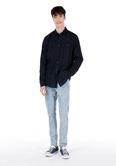 Image de 041 Danny Pantalon Bleu En Slim Fit Homme