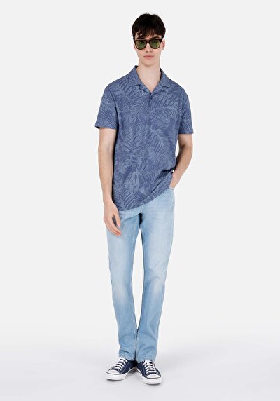 Image de 044 Karl Pantalon Bleu En Straight Fit Homme