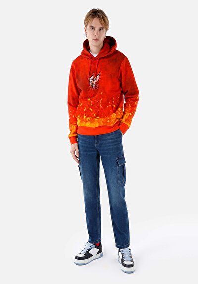 Image de 071 Willy Pantalon Bleu Crop Leg Medium Rise En Jean Carrot Cargo Homme