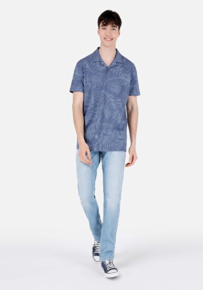 Image de 044 Karl Pantalon Bleu En Straight Fit Homme