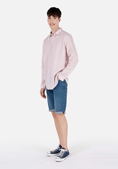 Afficher les détails de Short Bleu Foncé Straight Fit Homme