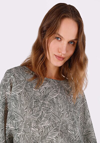 Image de Chemisier À Manches Longues Vert Regular Fit Femme