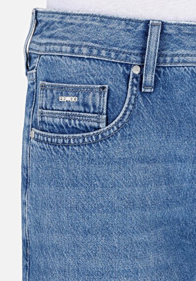 Image de Short Bleu Straight Fit Homme