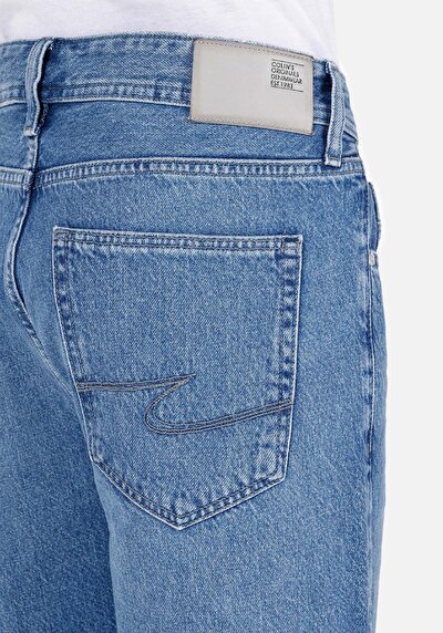 Afficher les détails de Short Bleu Straight Fit Homme