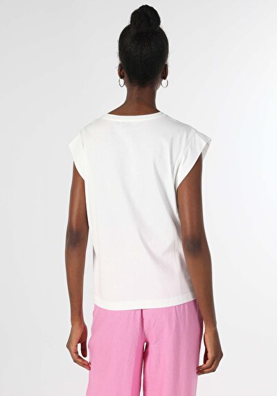 Image de T-shirt À Manches Courtes Blanc Regular Fit Femme