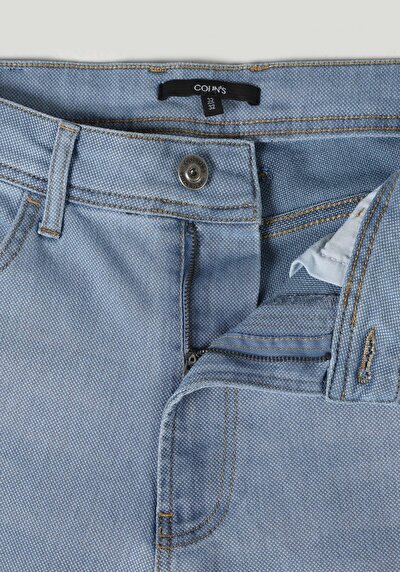 Afficher les détails de Pantalon Bleu Düz Paça Medium Rise En  Straight Fit Homme