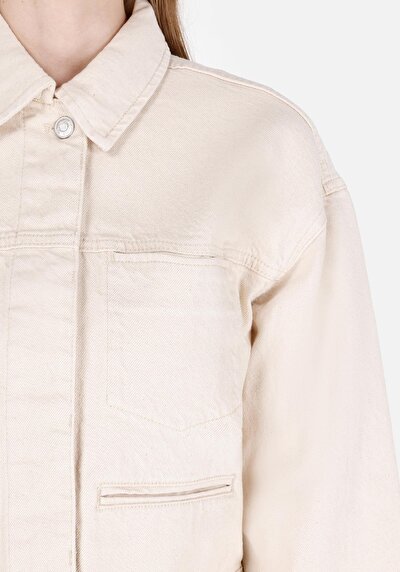 Afficher les détails de Veste De Blazer Blanc Oversize Fit Manches Longues  Femme