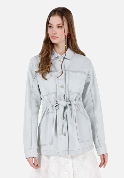 Image de Veste De Blazer Bleu Regular Fit Manches Longues Femme
