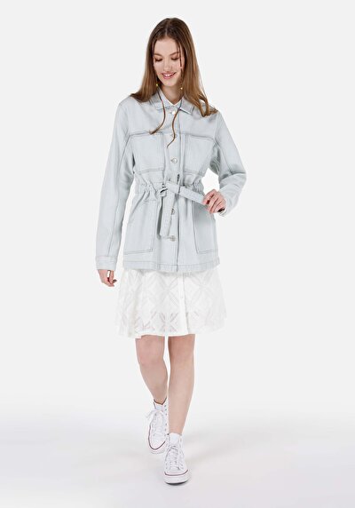 Image de Veste De Blazer Bleu Regular Fit Manches Longues Femme