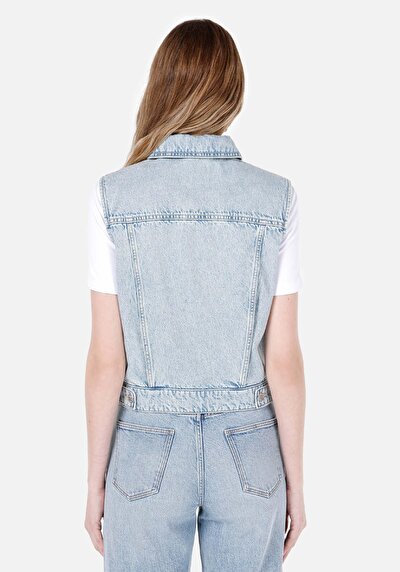 Afficher les détails de Gilet Bleu Regular Fit Femme