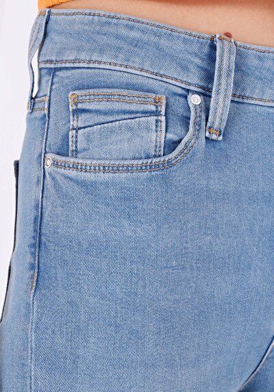 Afficher les détails de 759 Lara Pantalon Bleu   En  Skinny Fit Femme