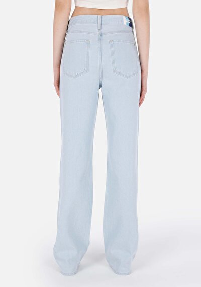 Image de 786 Carlen Pantalon Bleu Bootcut Medium Rise En Jean Regular Fit Femme