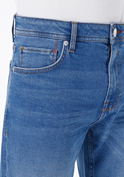 Image de 045 David Pantalon Bleu   En  Regular Fit Homme