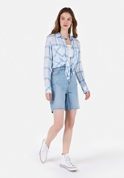 Image de Short Bleu Regular Fit Femme