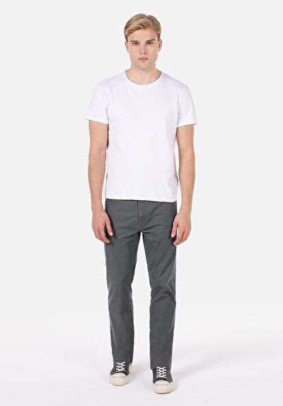 Image de Pantalon Anthracite Uzun Medium Rise En Regular Fit Homme