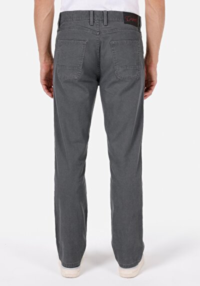 Image de Pantalon Anthracite Uzun Medium Rise En Regular Fit Homme