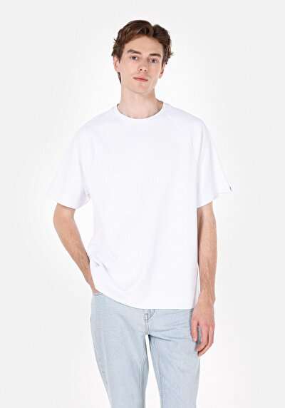 Image de T-shirt À Manches Courtes Blanc Comfort Fit Droit Homme
