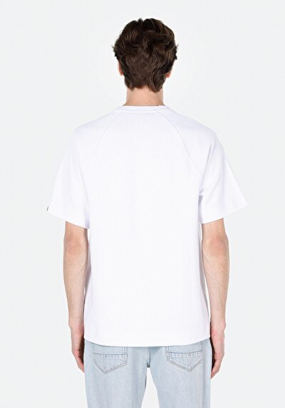 Image de T-shirt À Manches Courtes Blanc Comfort Fit Droit Homme