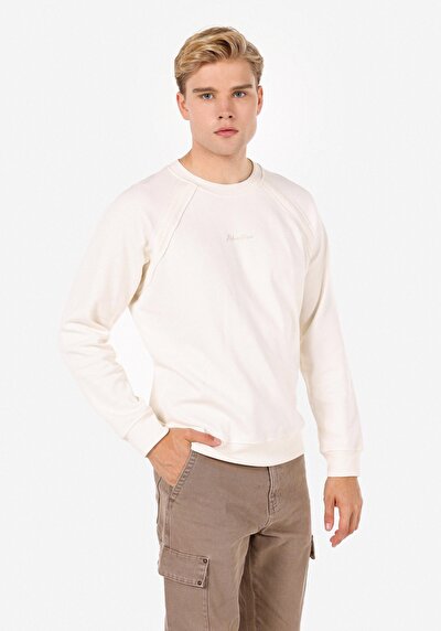 Image de T-shirt À Manches Longues Ecru Regular Fit  Homme