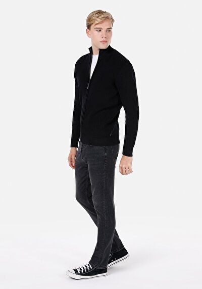 Image de Cardigan Tricot Noir Regular Fit Homme